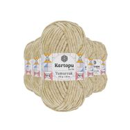 Kartopu K856 5 Adet Bej Yumurcak Kadife El Örgü İpi