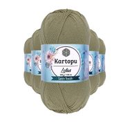 Kartopu K874 Bej Lotus Bikini Büstiyer Bluz 5 Adet Örgü İpi