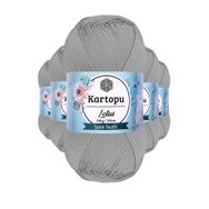 Kartopu K941 Açık Gri Lotus Bikini Büstiyer Bluz 5 Adet Örgü İpi