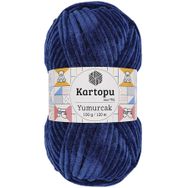 Kartopu Yumurcak Kadife Lacivert K635 El Örgü İpi