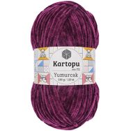 Kartopu Yumurcak Kadife Mürdüm K726 El Örgü İpi