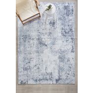 Kaşmir Halı Sare Abstract Gray Yıkanabilir Kaymaz Taban 80x150 cm Halı