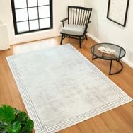 Kaşmir Halı Sare Bordure Beige Yıkanabilir Kaymaz Taban 80x300 cm Halı