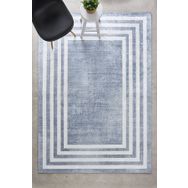 Kaşmir Halı Sare By Frame Gray Yıkanabilir Kaymaz Taban 80x300 cm Halı