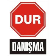 Katar Market Dur Danışma Uyarı Levhası