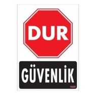 Katar Market Dur Güvenlik Uyarı Levhası