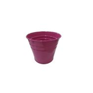 Katar Market Minik Pembe 17x16x12 Metal Kova Çiçek Saksısı