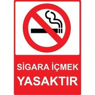 Katar Market Sigara İçmek Yasaktır Uyarı Levhası