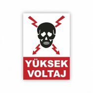 Katar Market Yüksek Voltaj Uyarı Levhası