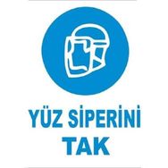 Katar Market Yüz Siperini Tak Uyarı Levhası
