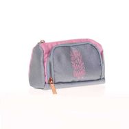 Kaukko K2530 Duble Gri Sparkle Plump Kalem Çantası