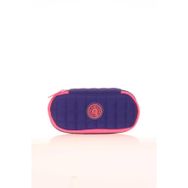 Kaukko K2624 Navy Blue Quilted Özel Bölmeli Kalem Çantası