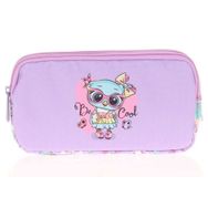 Kaukko L8101 Pullu Rugan Owl Kids Love 3 Bölmeli Kalem Çantası