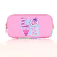 Kaukko L8149 Paterned Love Pembe Kids 3 Bölmeli Kalem Çantası