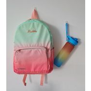 Kaukko Rainbow Venüs K1562 Sırt Çantası + Gıpta Cool-J 1000 ml Mavi Kırmızı Sarı Matara Seti
