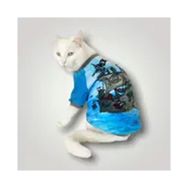 Kemique L Mavi Pirate Blue Oval Yaka Tişört Kedi Kıyafeti