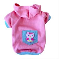 Kemique Pembe Baykuş Kapşonlu Sweat By Köpek Kazağı