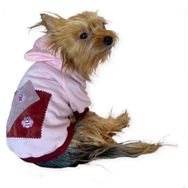 Kemique Pink Burgundy Bee Kapşonlu Sweatshirt XL Pembe Köpek Kıyafeti