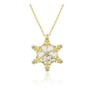 KENPAZAR 925 Ayar Gold Kar Çiçeği Kadın Gümüş Kolye