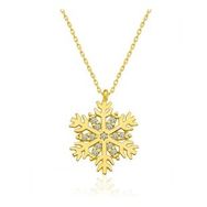 KENPAZAR 925 Ayar Gold Kar Tanesi Kadın Gümüş Kolye