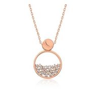 KENPAZAR 925 Ayar Rose Çiğ Damlası Kadın Gümüş Kolye