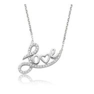 KENPAZAR 925 Ayar Taşlı Love Kadın Gümüş Kolye