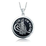 KENPAZAR 925 Ayar Yuvarlak Tuğralı Kadın Gümüş Kolye