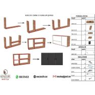 Kenzlife Canna Beyaz 60x120x22 cm Mutfak ve Banyo Dolabı