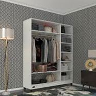 Kenzlife Dursun 180x150x40 Beyaz Giysi Dolabı