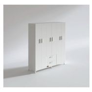 Kenzlife Glayör 168x150x42 cm Beyaz 6 Kapaklı Kapılı 2 Çekmeceli Gardrop