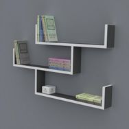 Kenzlife Gülin 055*080*20 Gri Duvar Rafı Kitaplık