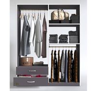 Kenzlife Mengühan 175*90*40 Gri Tek Çekmeceli Gardrop