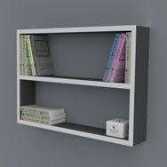 Kenzlife Nihan 040*060*20 Gri Duvar Rafı Kitaplık