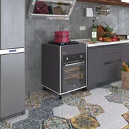 Kenzlife Şirpençe 85x60x56 cm Ayaklı Gri Ankastre Modül Kabini
