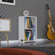 Kenzlife Süper Ga 60x40x19 cm 2 Katlı Tek Bölme Beyaz Kitaplık