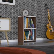 Kenzlife Süper Ga 60x40x19 cm 2 Katlı Tek Bölme Ceviz Kitaplık