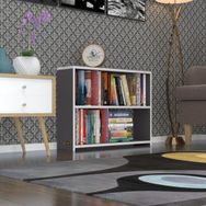 Kenzlife Süper Ga 60x80x19 cm 2 Katlı Tek Bölme Gri Kitaplık