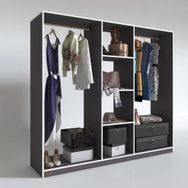 Kenzlife Temel 180*200*40 Gri Gardrop