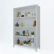 Kenzlife Tuğçe Beyaz 128x90x20 cm Kitaplık