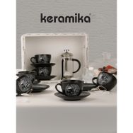 Keramika 12 Parça 6 Kişilik Vintage House Çay Takımı