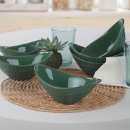 Keramika 16 cm 6 Adet Gondol Yakut Yeşili Çerezlik