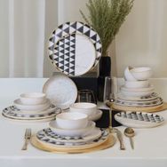 Keramika 18765-67 Trigon 24 Parça 6 Kişilik Yemek Takımı