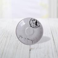 Keramika Beyaz Renk Atatürk İmzalı 14 cm Çay Tabağı