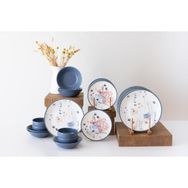 Keramika Blue Flowers 24 Parça 6 Kişilik Yemek Takımı