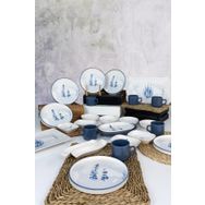 Keramika Blue Magic Stackable 26 Parça 6 Kişilik Kahvaltı Takımı