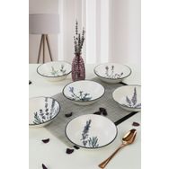 Keramika Çiçek Bahçesi 18 CM 6 Adet Yemek Tabağı