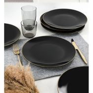 Keramika Ege Gold Siyah 20 cm 6 Adet Pasta Tabağı