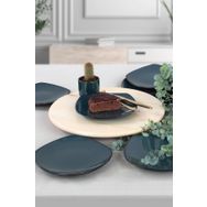 Keramika Granit Lacivert Köşem 6 Adet 22 cm Pasta Tabağı