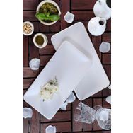 Keramika Mat Kırık Beyaz Siera 33 cm 2 Adet Kayık Tabak