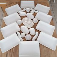 Keramika Mat Krem 29 Parça 12 Kişilik Kahvaltı Takımı